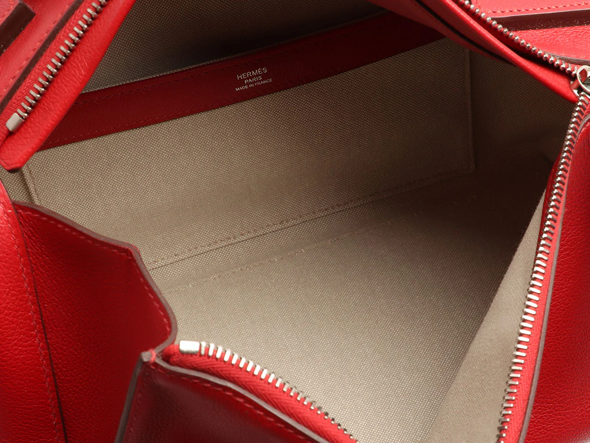 Hermès Rouge Casaque Evercolor Emile Bag - Image 8