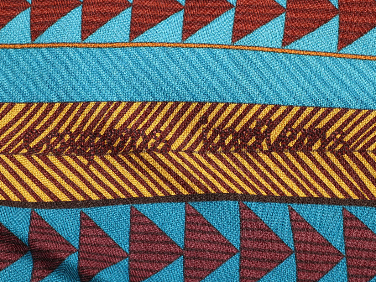 Hermès Coupons Indiens Cashmere Silk Shawl 140cm - Image 3