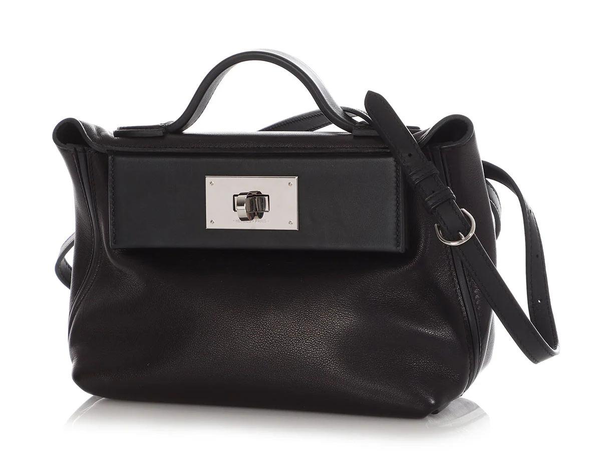 Hermès Mini Black Volupto and Swift 24/24 21 - Image 2