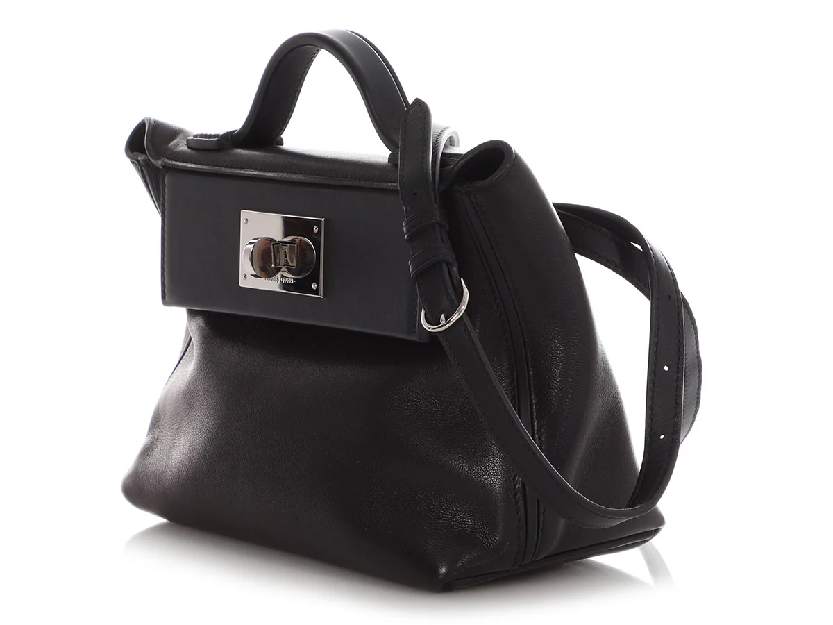 Hermès Mini Black Volupto and Swift 24/24 21 - Image 3