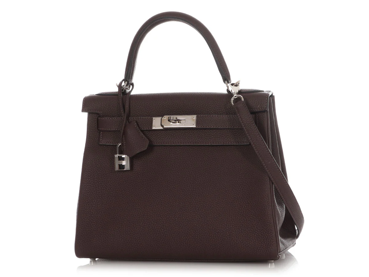 Hermès Ebène Togo Kelly 28 - Image 2