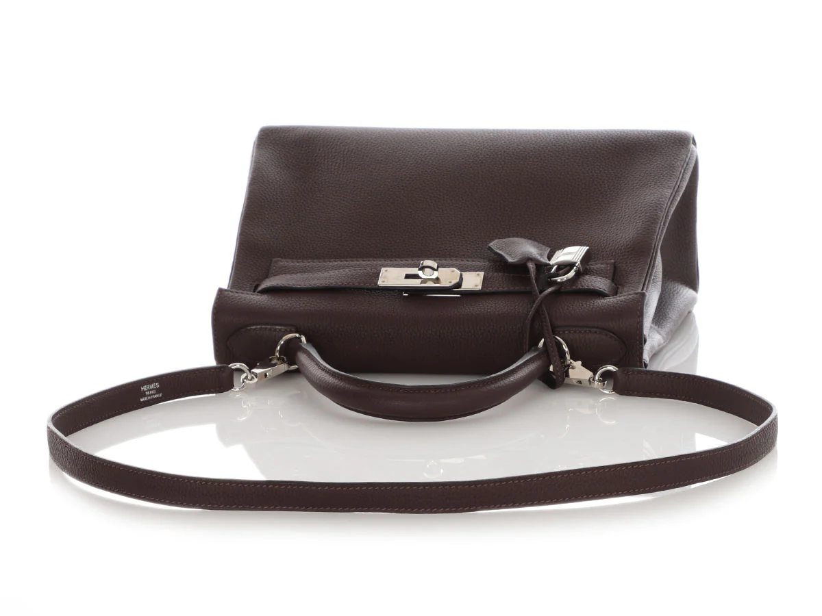 Hermès Ebène Togo Kelly 28 - Image 7