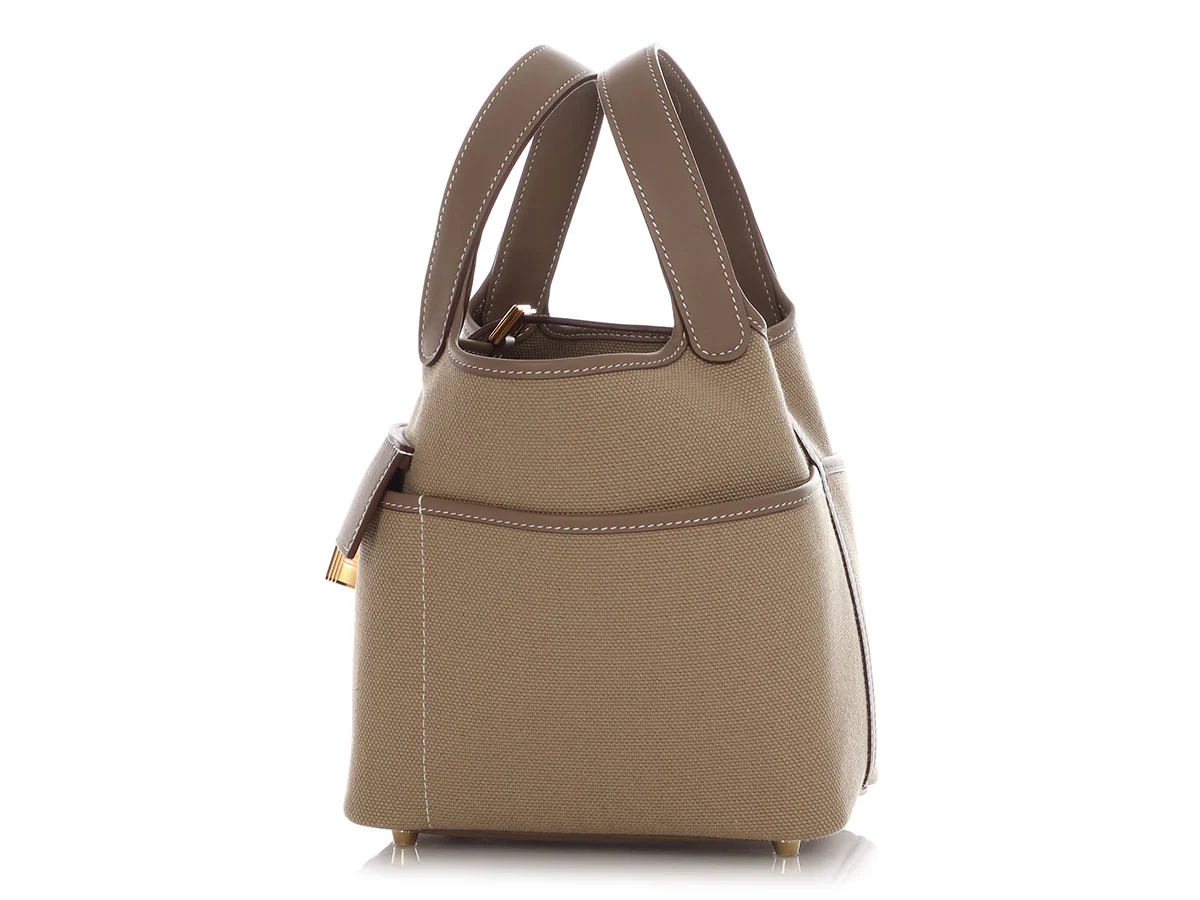 Hermès Khaki Toile Goeland Swift Cargo Picotin Lock 18 - Image 2