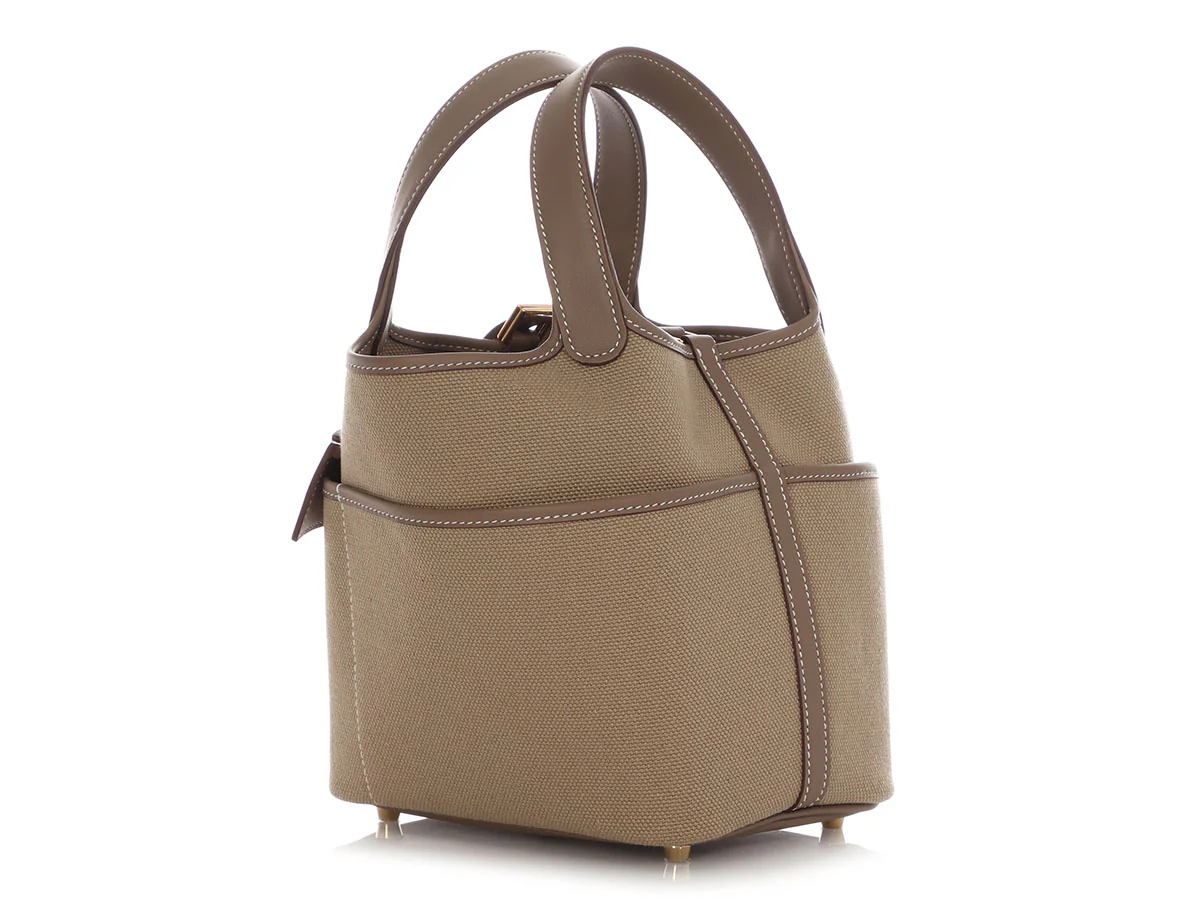 Hermès Khaki Toile Goeland Swift Cargo Picotin Lock 18 - Image 3