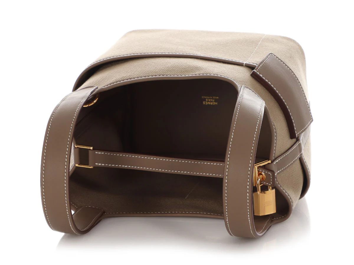 Hermès Khaki Toile Goeland Swift Cargo Picotin Lock 18 - Image 7