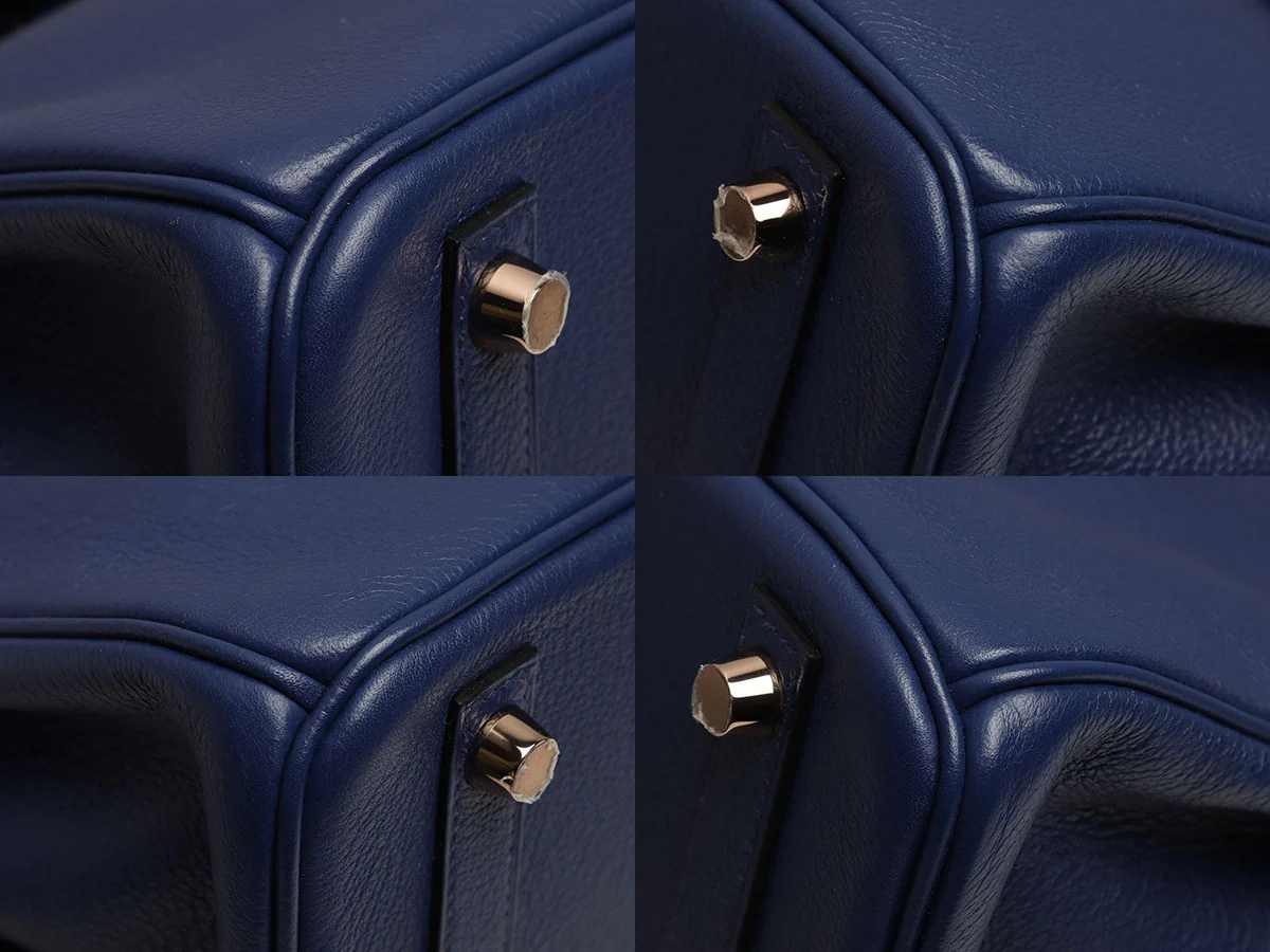 Hermès Bleu Saphir and Bleu Marine Birkin Touch 25 - Image 11