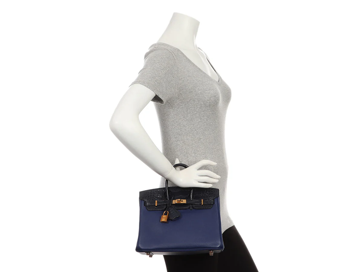 Hermès Bleu Saphir and Bleu Marine Birkin Touch 25 - Image 12