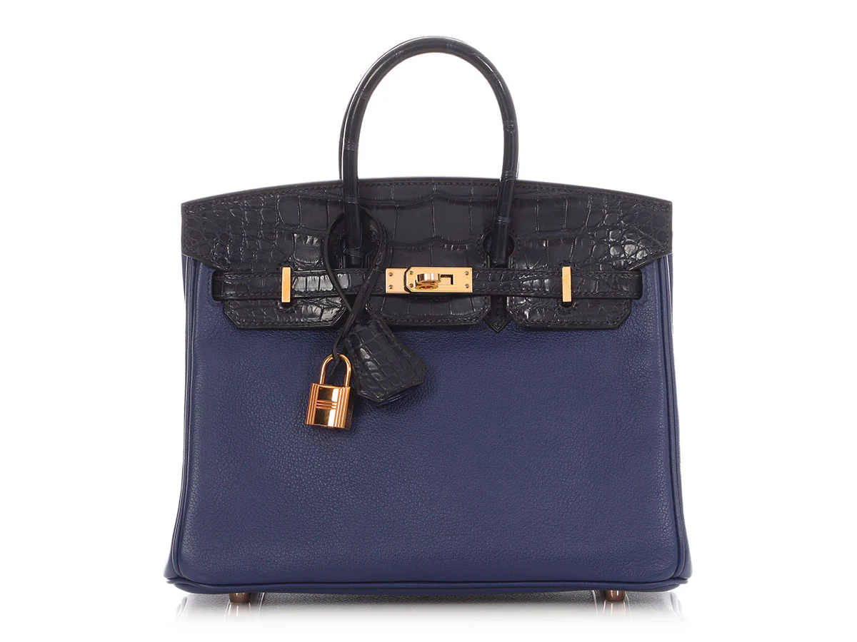 Hermès Bleu Saphir and Bleu Marine Birkin Touch 25 - Image 2