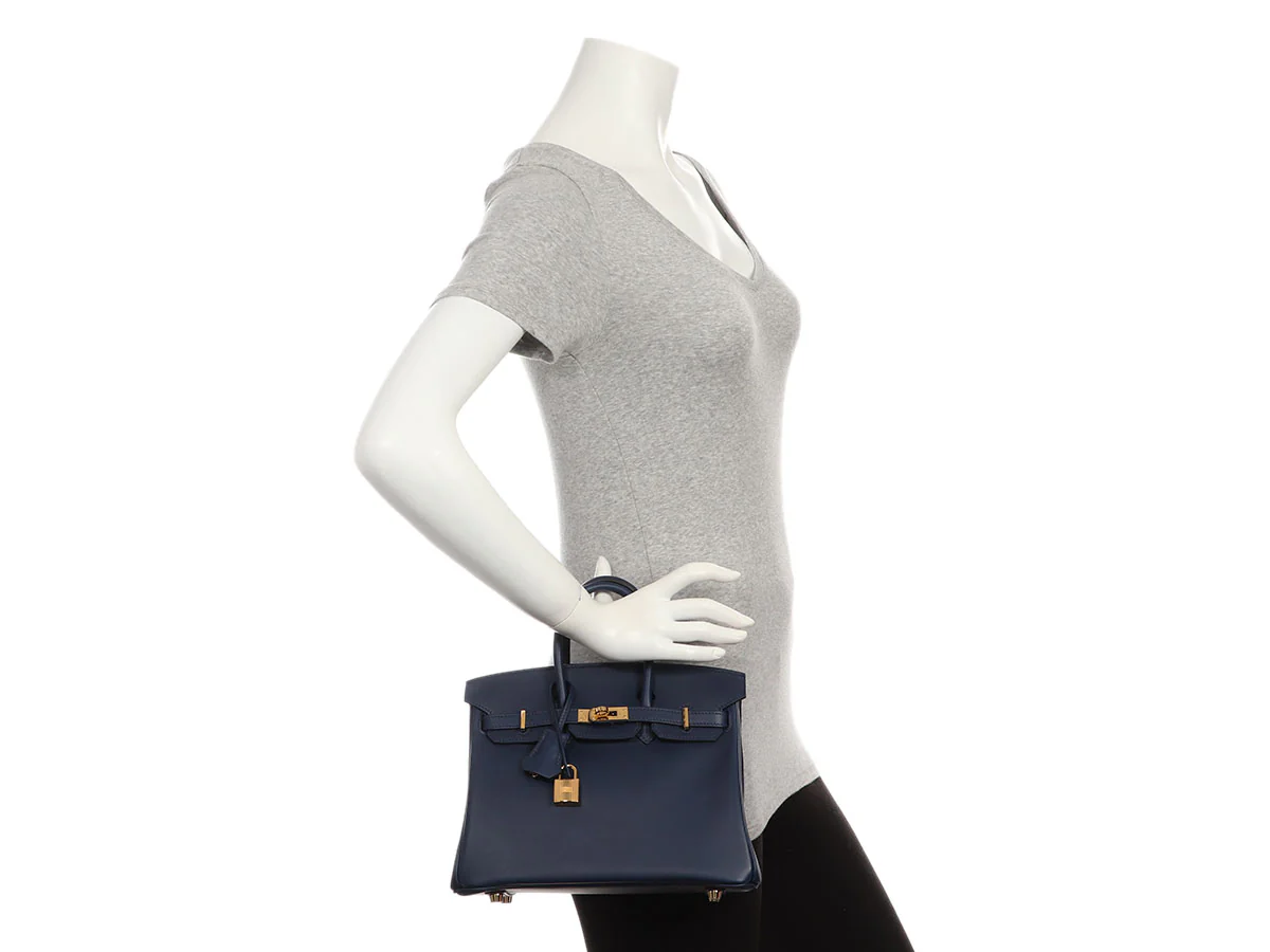 Hermès Dark Blue Swift Birkin 25 - Image 11
