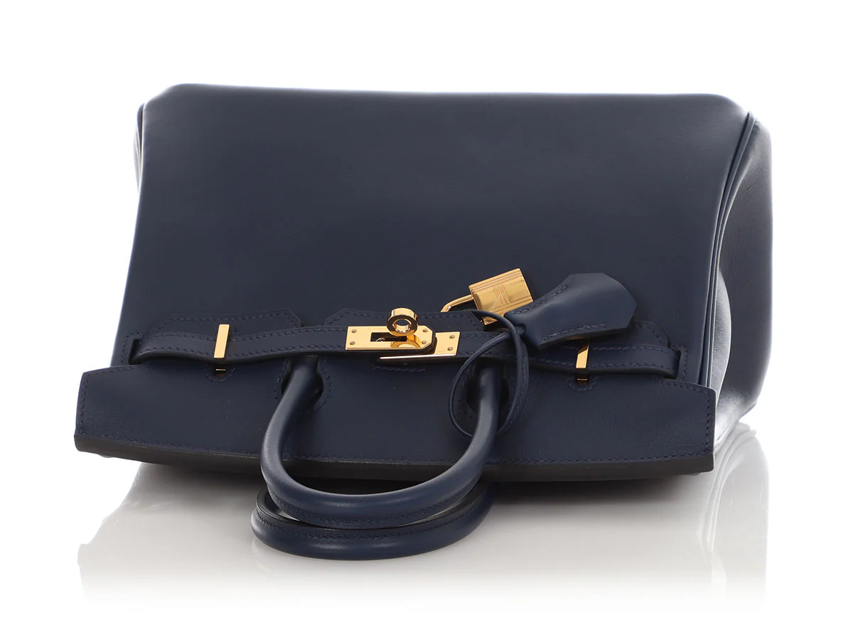 Hermès Dark Blue Swift Birkin 25 - Image 7