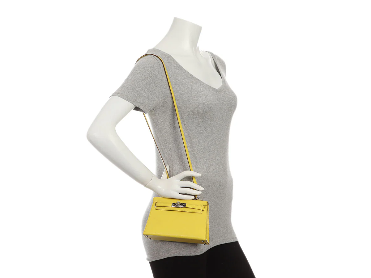 Hermès Jaune Citron Chèvre Kelly 20 - Image 11