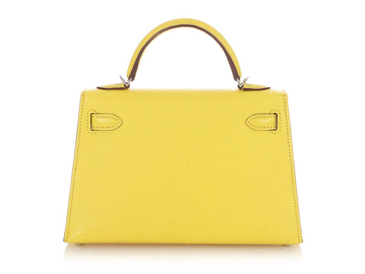Hermès Jaune Citron Chèvre Kelly 20 - Image 4