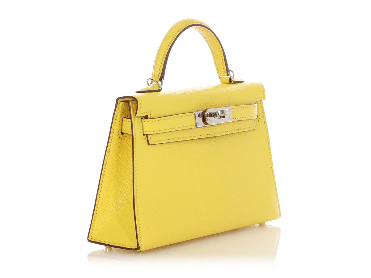 Hermès Jaune Citron Chèvre Kelly 20 - Image 5
