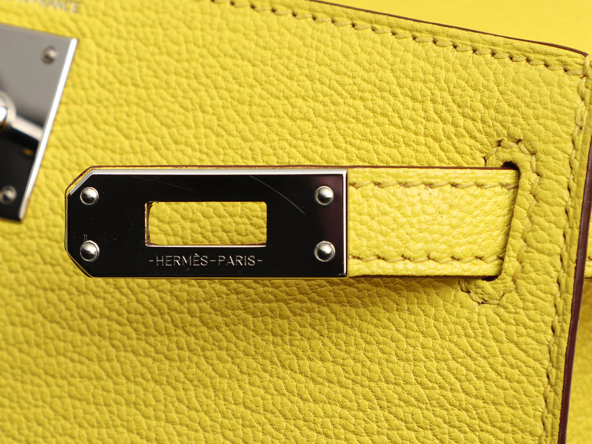 Hermès Jaune Citron Chèvre Kelly 20 - Image 8