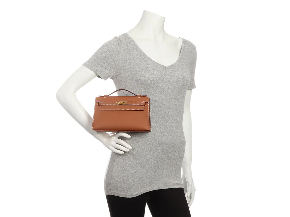 Hermès Gold Swift Kelly Pochette - Image 11