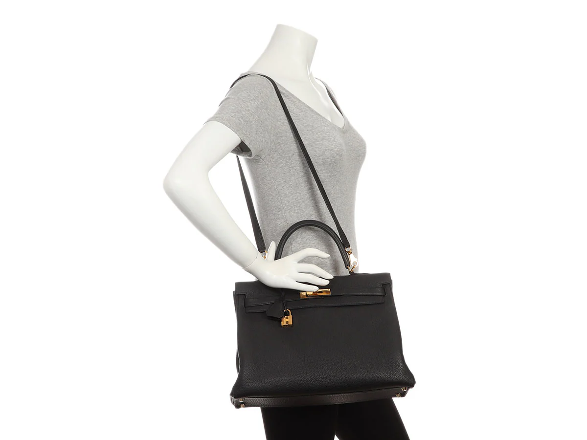 Hermès Black Togo Kelly 35 - Image 11