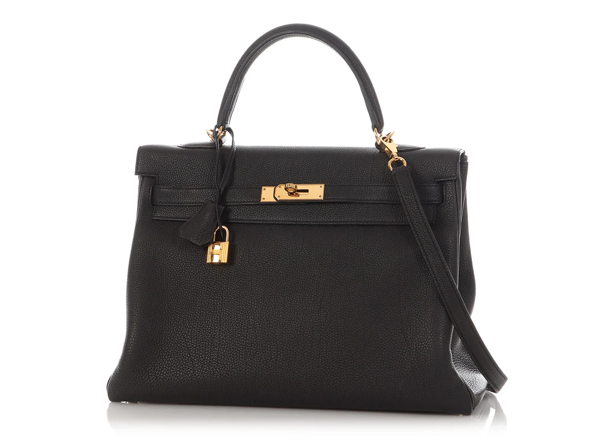 Hermès Black Togo Kelly 35 - Image 2