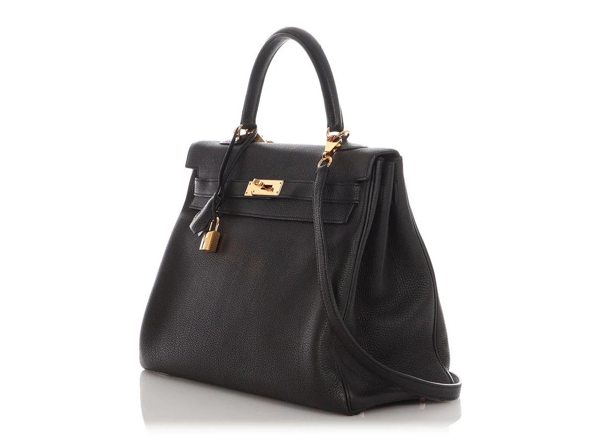 Hermès Black Togo Kelly 35 - Image 3