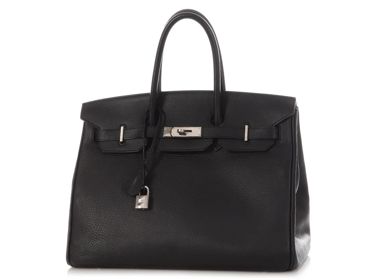Hermès Black Clémence Birkin 35 - Image 2