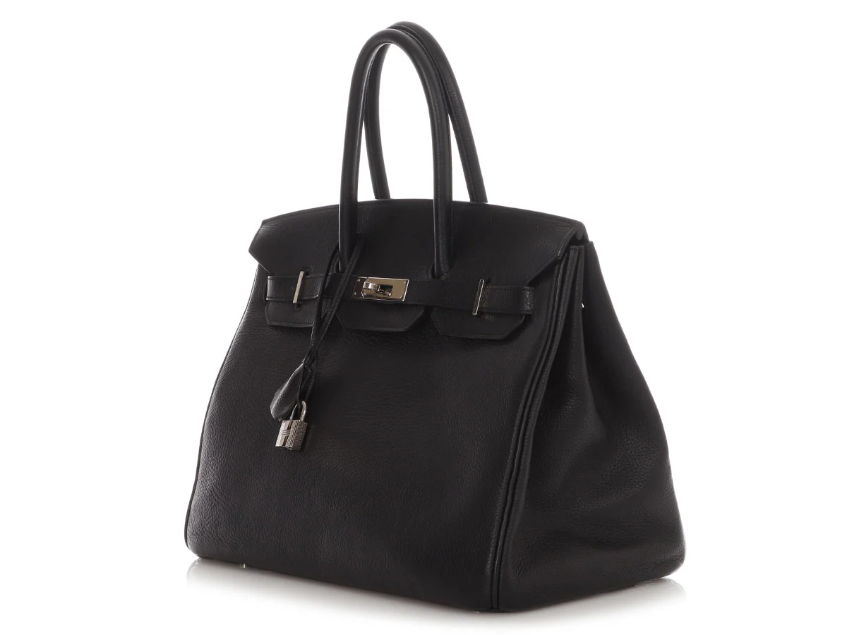 Hermès Black Clémence Birkin 35 - Image 3