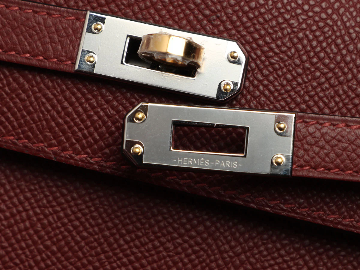 Hermès Rouge H Epsom Kelly 25 with Electrum Hardware - Image 10