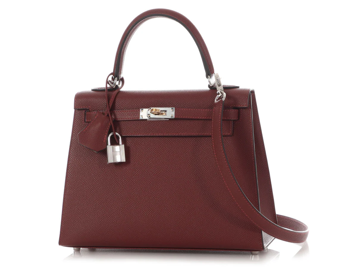 Hermès Rouge H Epsom Kelly 25 with Electrum Hardware - Image 2