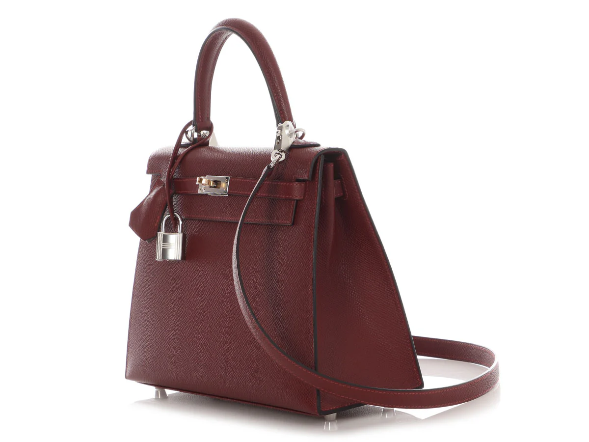 Hermès Rouge H Epsom Kelly 25 with Electrum Hardware - Image 3