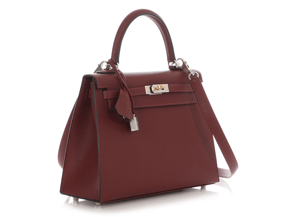 Hermès Rouge H Epsom Kelly 25 with Electrum Hardware - Image 5