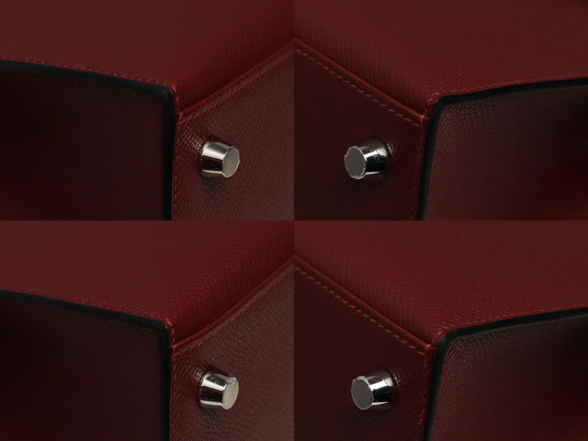 Hermès Rouge H Epsom Kelly 25 with Electrum Hardware - Image 8