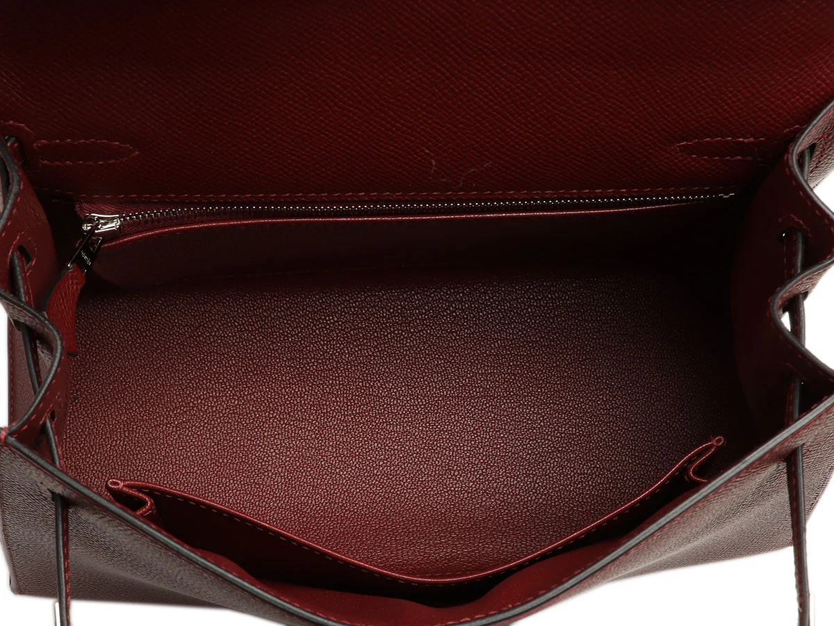 Hermès Rouge H Epsom Kelly 25 with Electrum Hardware - Image 9