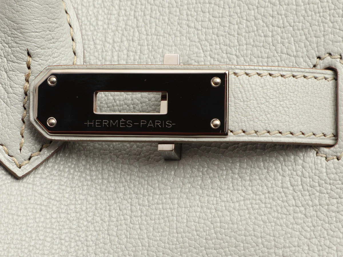 Hermès SO Gris Perle Chèvre Birkin 30 - Image 9