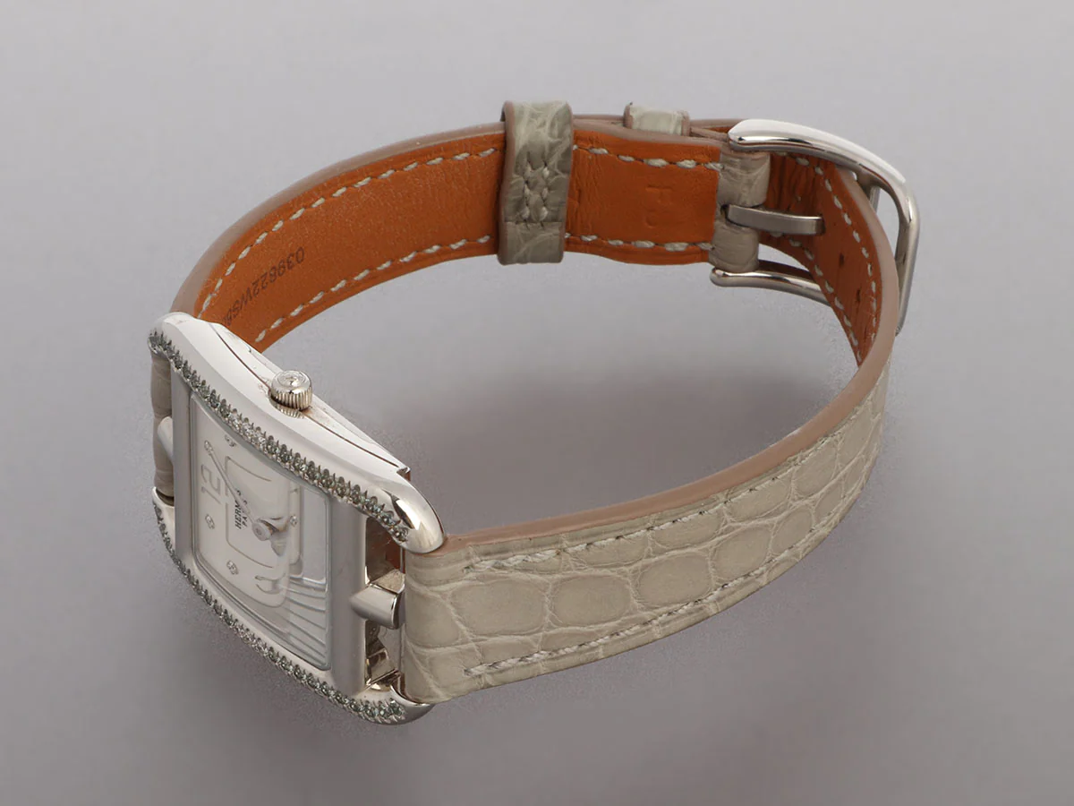 Hermès Small Stainless Steel Diamond Cape Cod Watch 31mm - Image 3