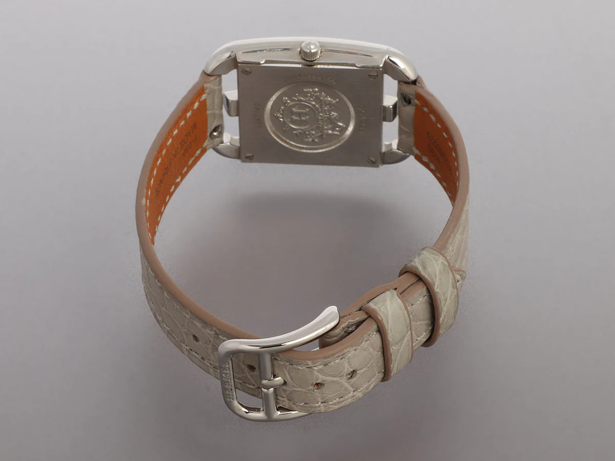 Hermès Small Stainless Steel Diamond Cape Cod Watch 31mm - Image 4