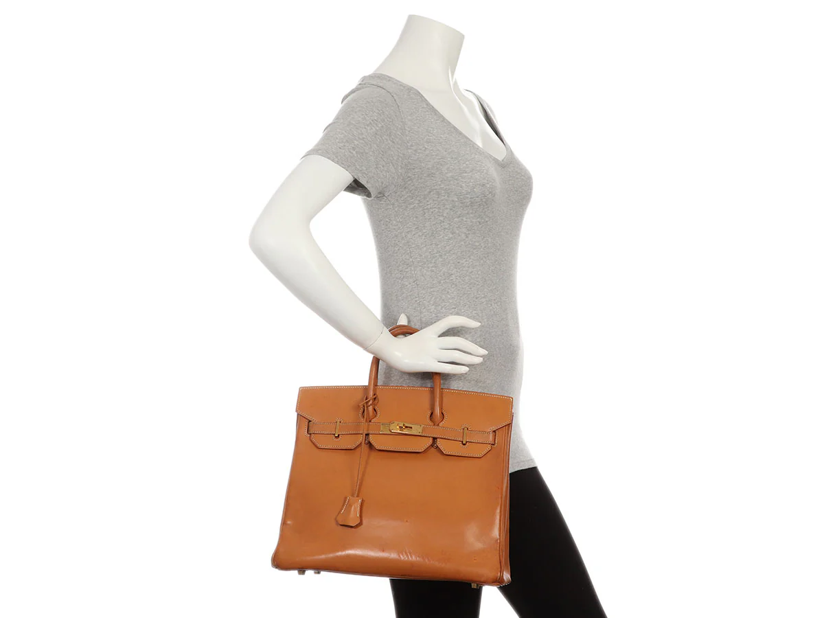 Hermès Vintage Vache Natural HAC Birkin 32 - Image 11