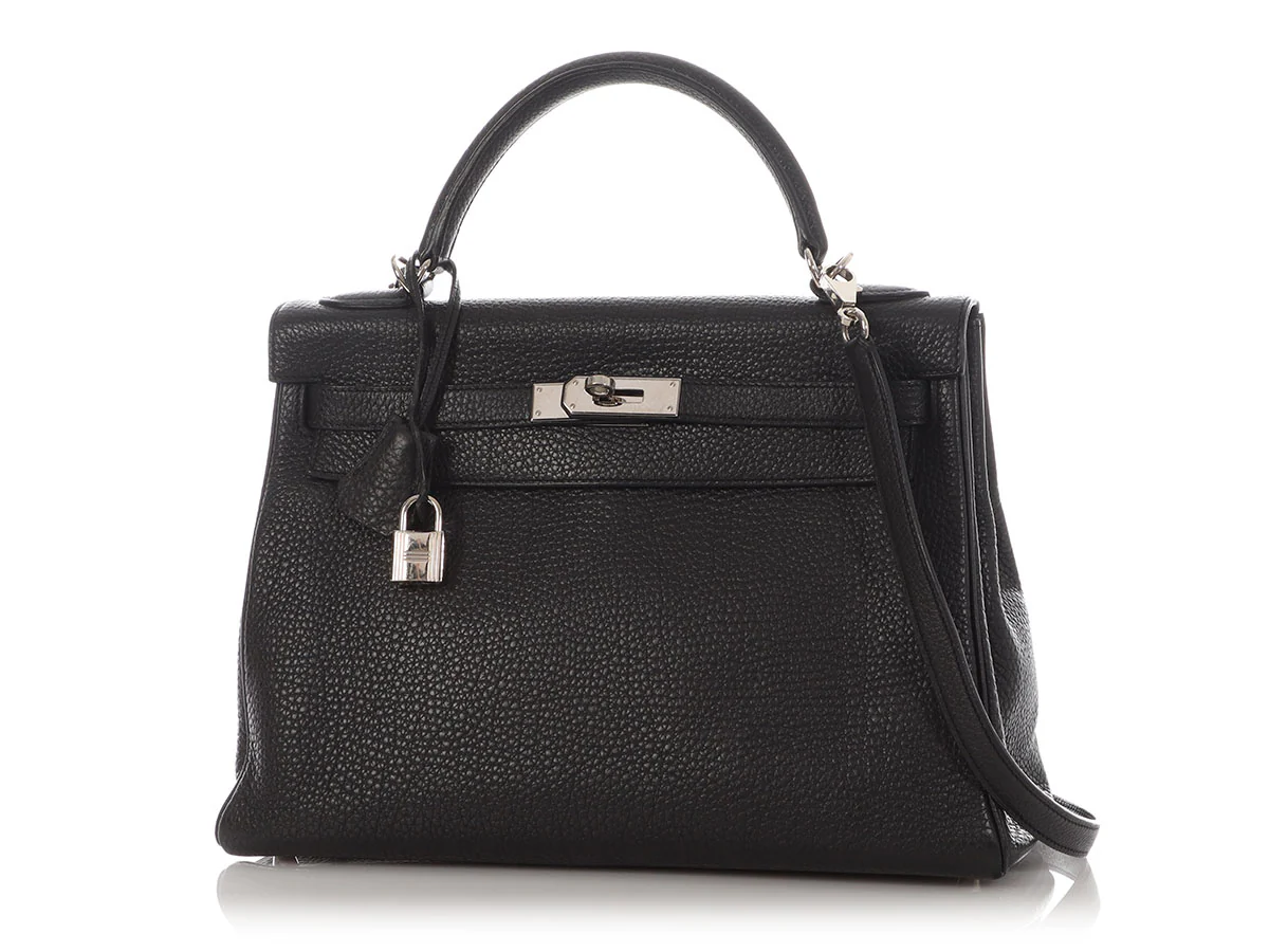 Hermès Black Togo Kelly 32 - Image 2
