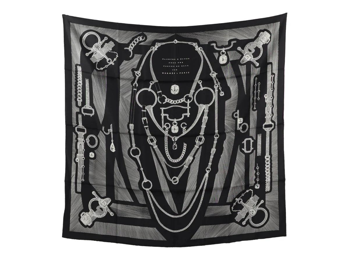 Hermès’ Etude pour une Parure de Gala Silk Scarf 90cm