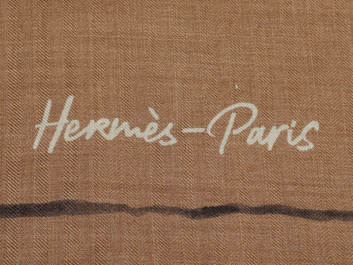 Hermès Libre Comme Pegase Cashmere Silk Shawl 140cm - Image 3