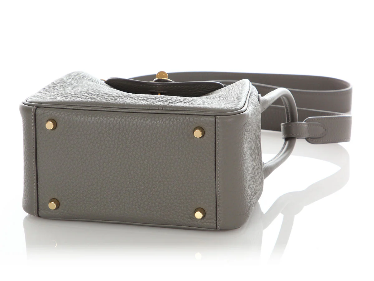 Hermès Mini Gris Meyer Clémence Lindy 20 - Image 6