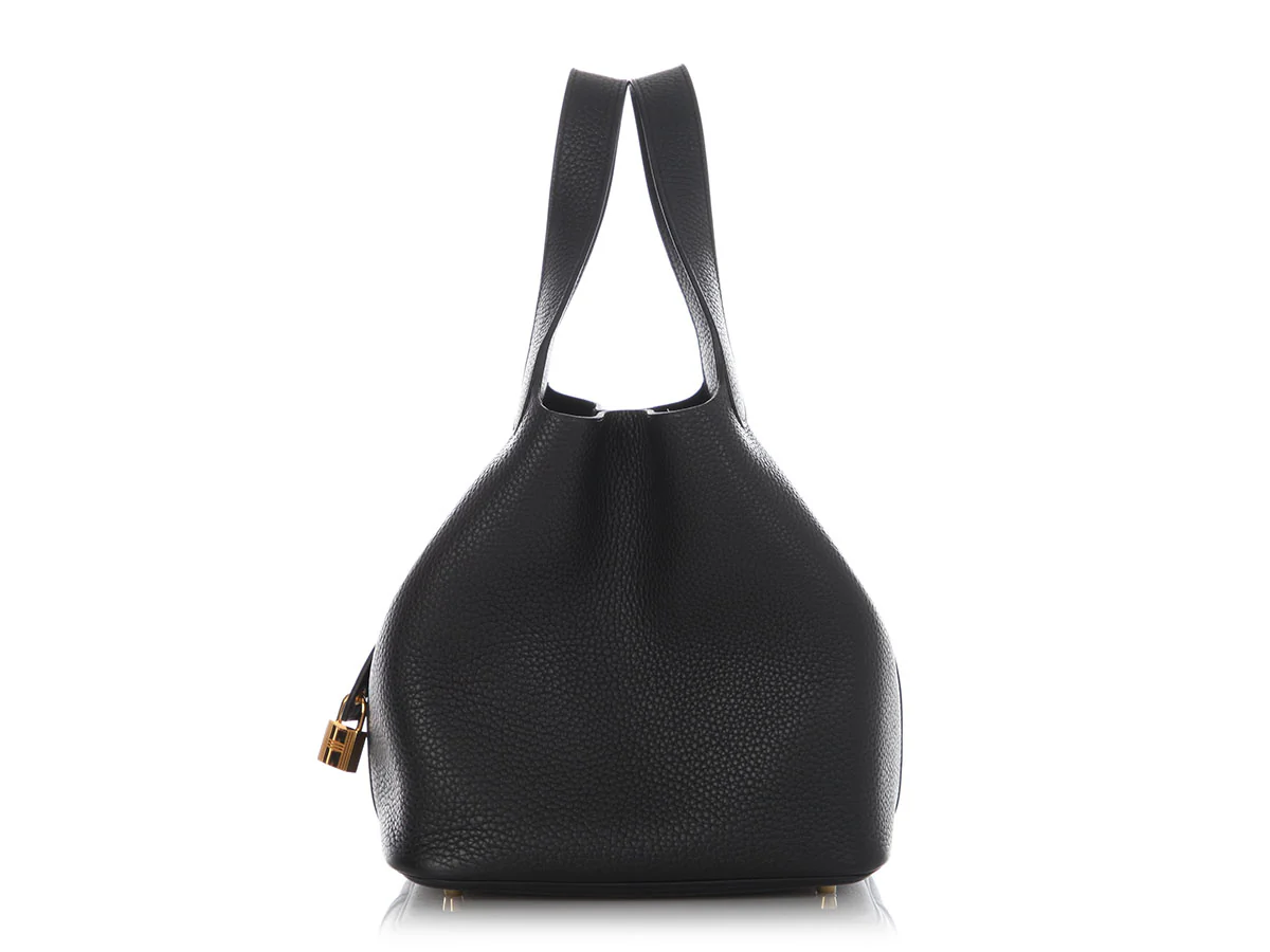 Hermès Black Clémence Picotin Lock 22