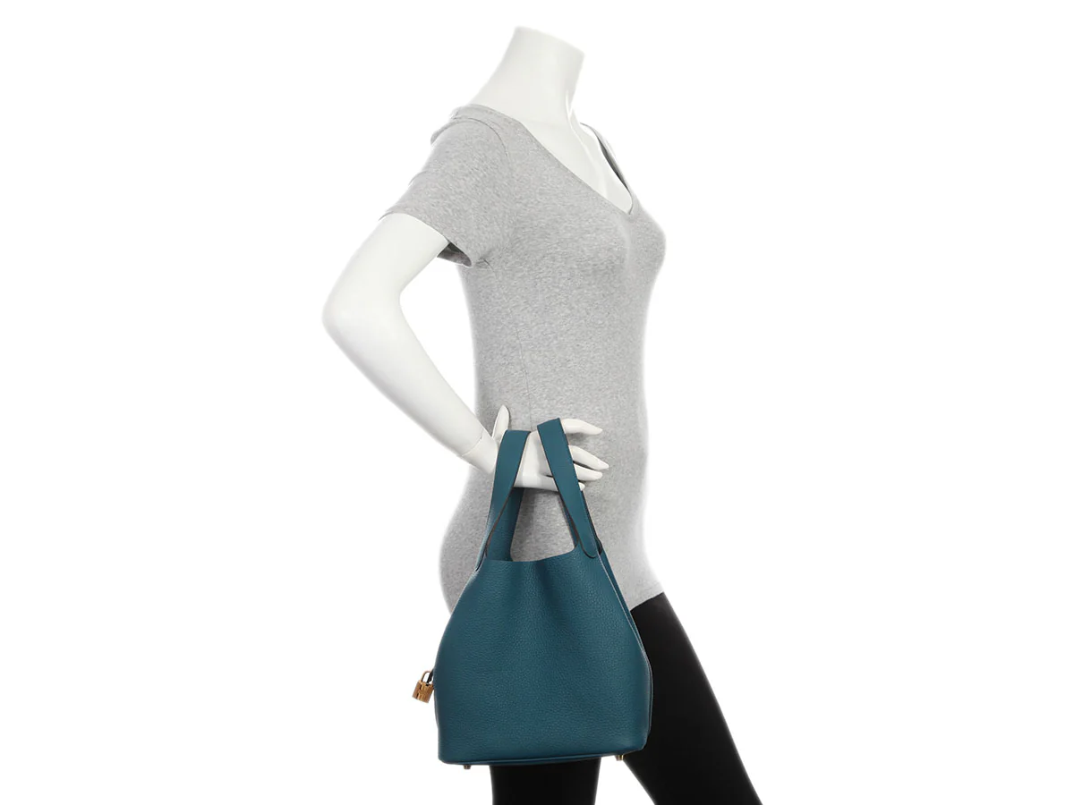 Hermès Vert Bosphore Clémence Picotin 22 - Image 10