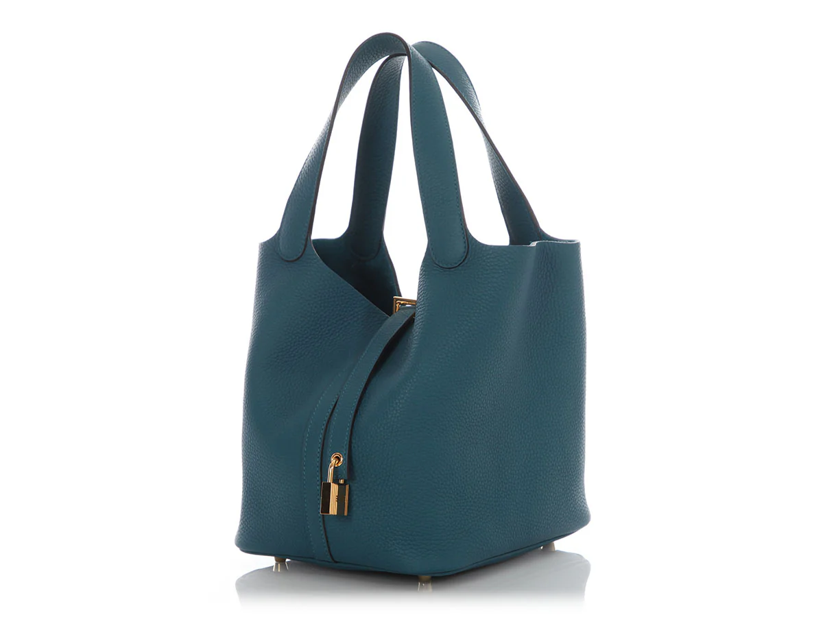 Hermès Vert Bosphore Clémence Picotin 22 - Image 5