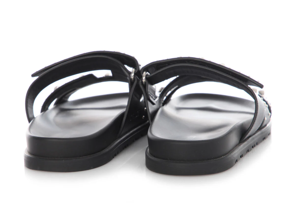 Hermes Black Studded Chypre Sandals - Image 4