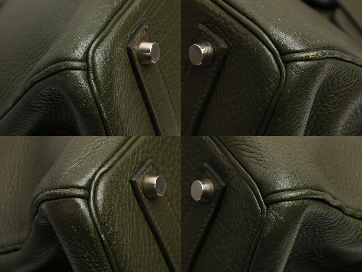 Hermès Vert Olive Clémence Birkin 35 - Image 10