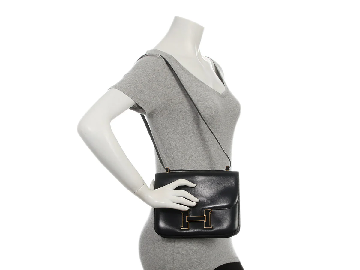 Hermès Vintage Black Box Calfskin Constance 23 - Image 10