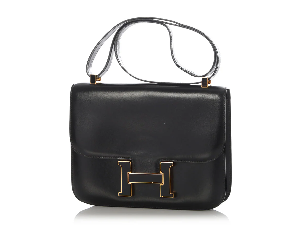 Hermès Vintage Black Box Calfskin Constance 23 - Image 2