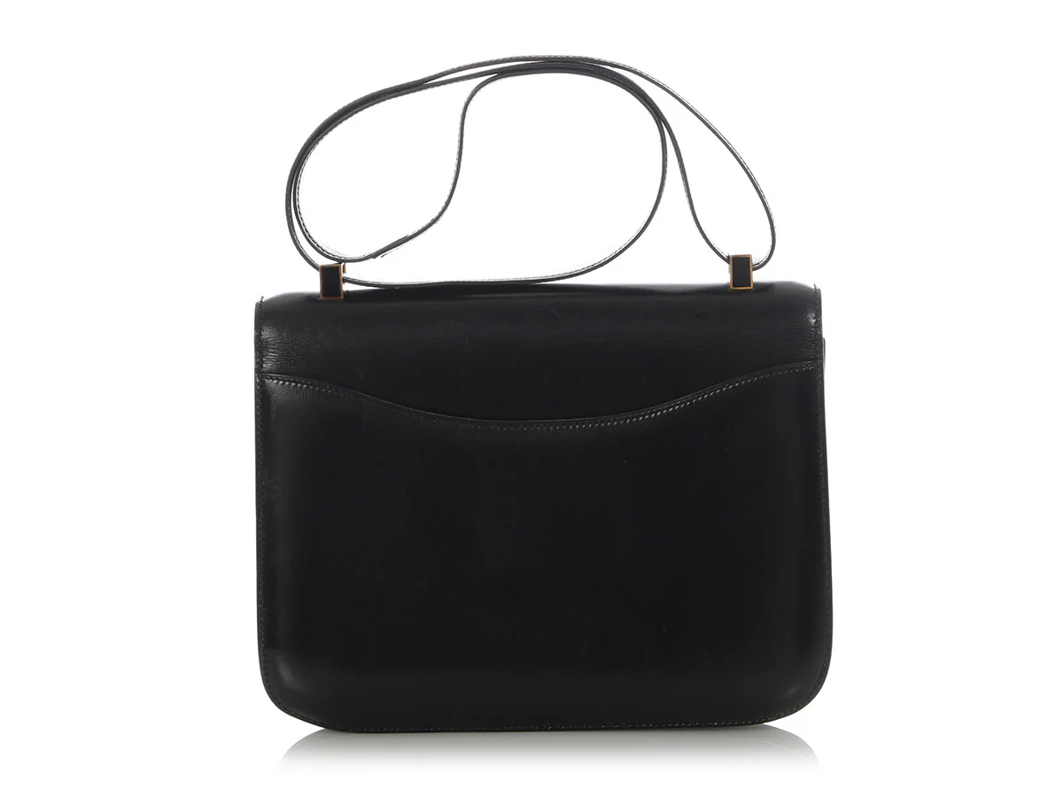 Hermès Vintage Black Box Calfskin Constance 23 - Image 4