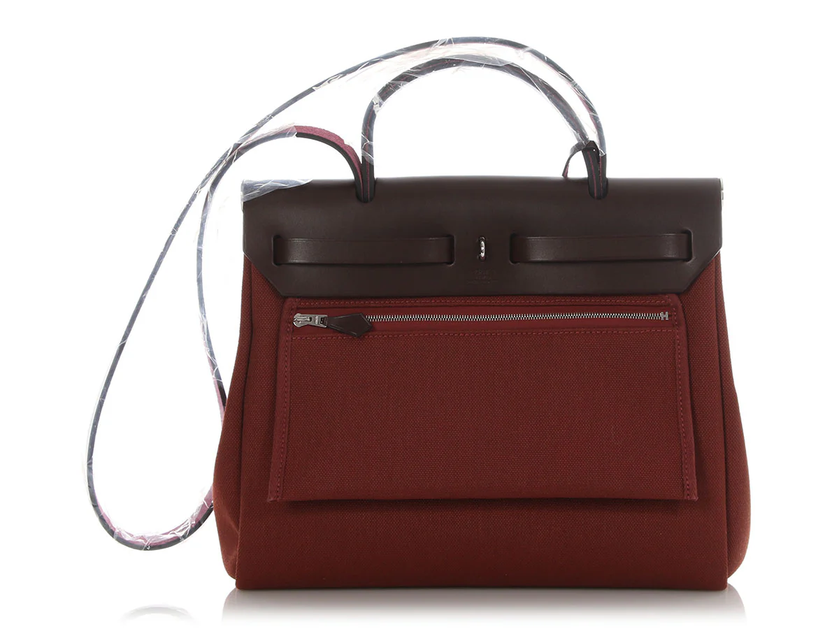 Hermès Rouge H Toile and Rouge Sellier Hunter Herbag Zip 31 - Image 5
