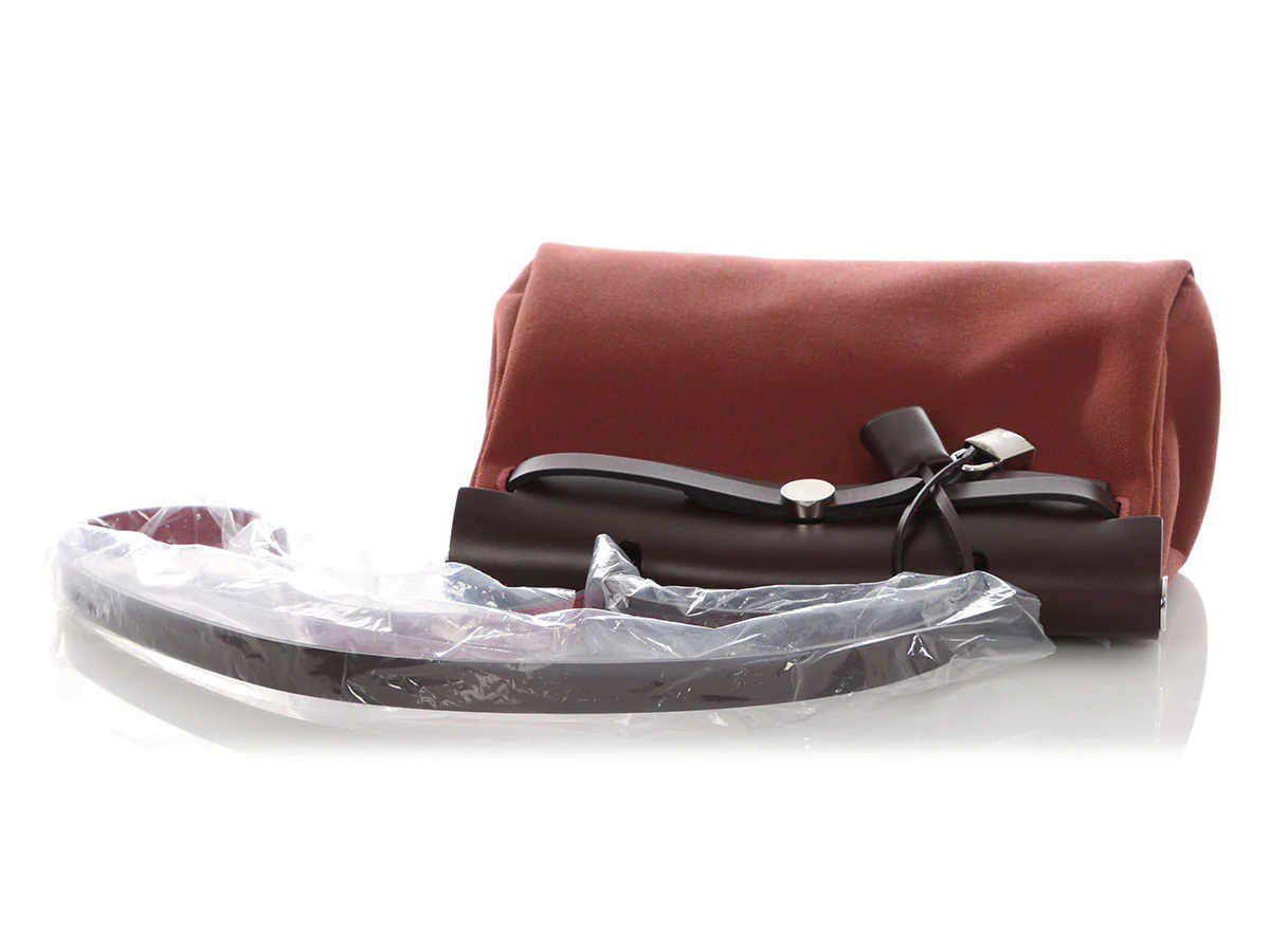 Hermès Rouge H Toile and Rouge Sellier Hunter Herbag Zip 31 - Image 8