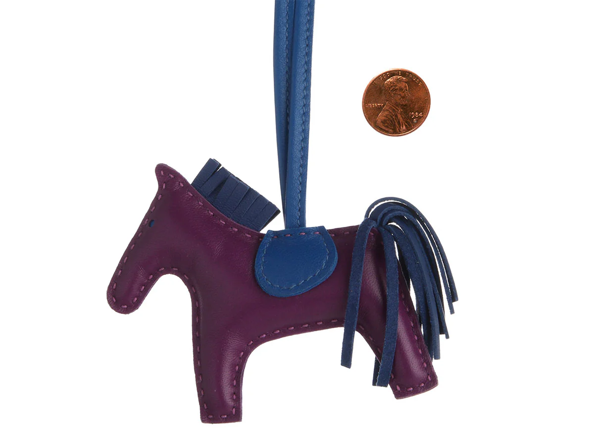 Hermès Violet Lambskin Grigri Rodeo Bag Charm PM - Image 5
