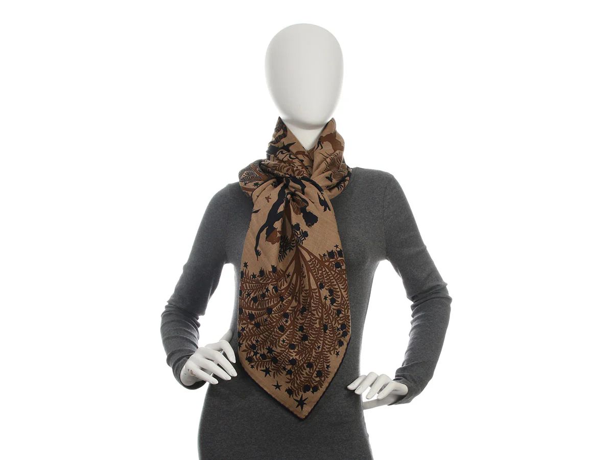 Hermès Sous le Charme d'Orphee Cashmere Silk Shawl 140cm - Image 6